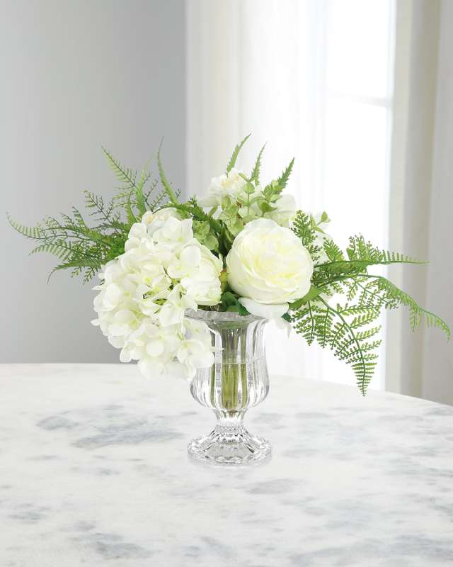 Too Pretty Floral 18" Faux Floral Arrangement in Glass Container